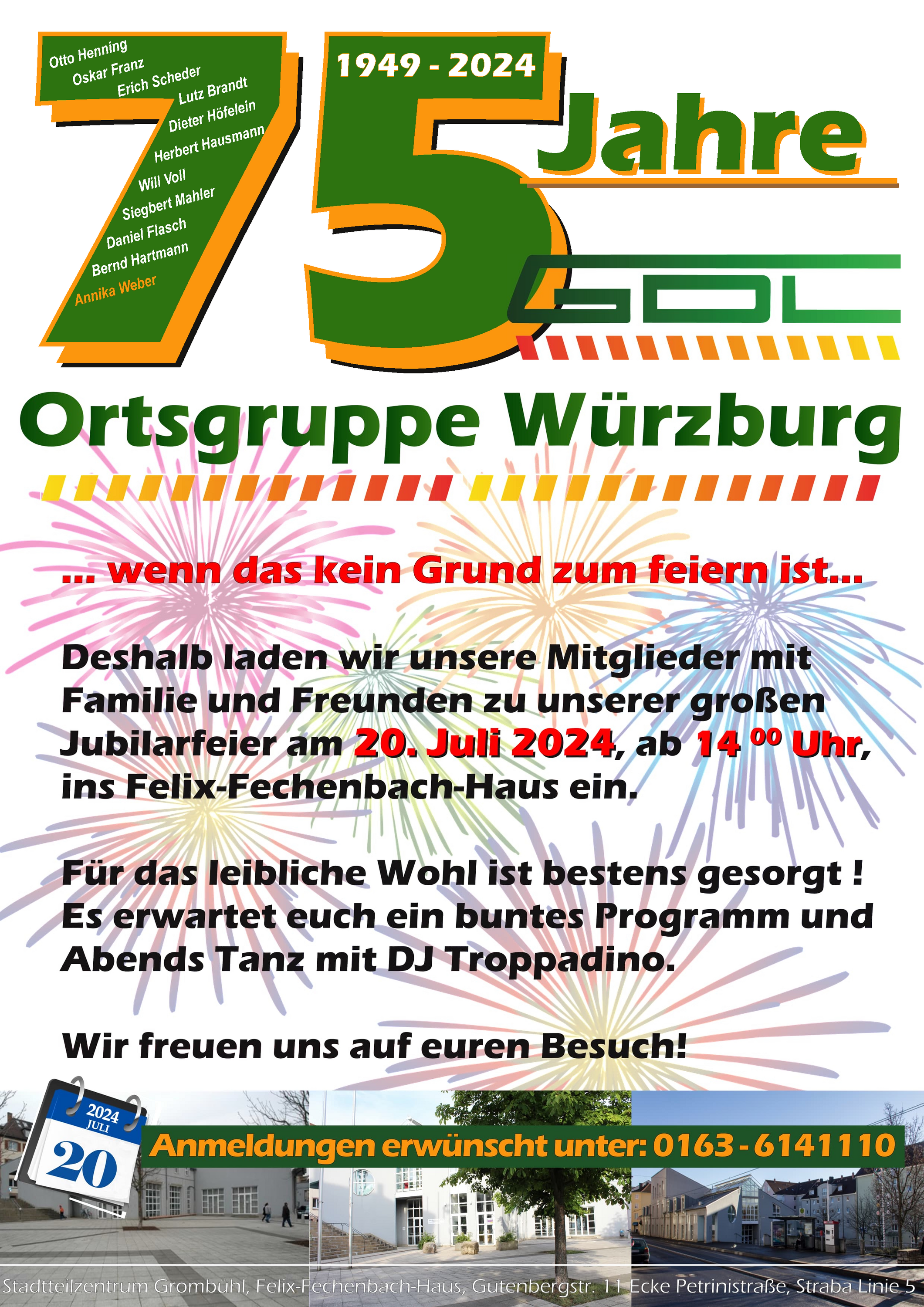Jubiläumsveranstaltung 
75 Jahre OG Würzburg